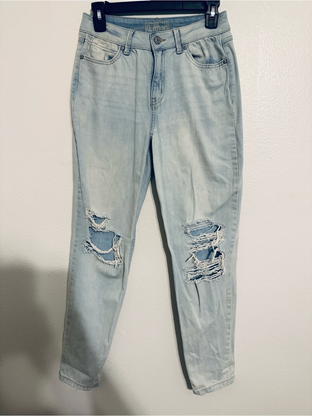 Rewash Light Blue Distressed Boyfriend Jeans